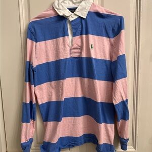 Polo by Ralph Lauren Blue and Pink Striped Shirt